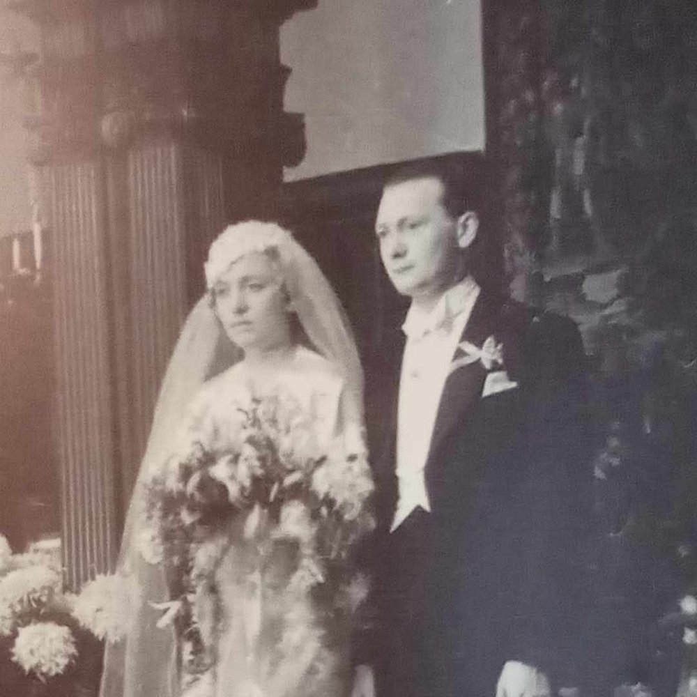 Zdjęcie ślubne Roberta Arno Biedermanna z Małgorzatą Kopetz-Masłowską