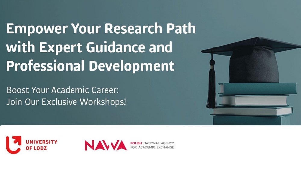 [Translate to English:] Baner z tytułem projektu PATHWAYS – Empowering Staff and International Researchers through Networking and Training i informacją o finansowaniu NAWA