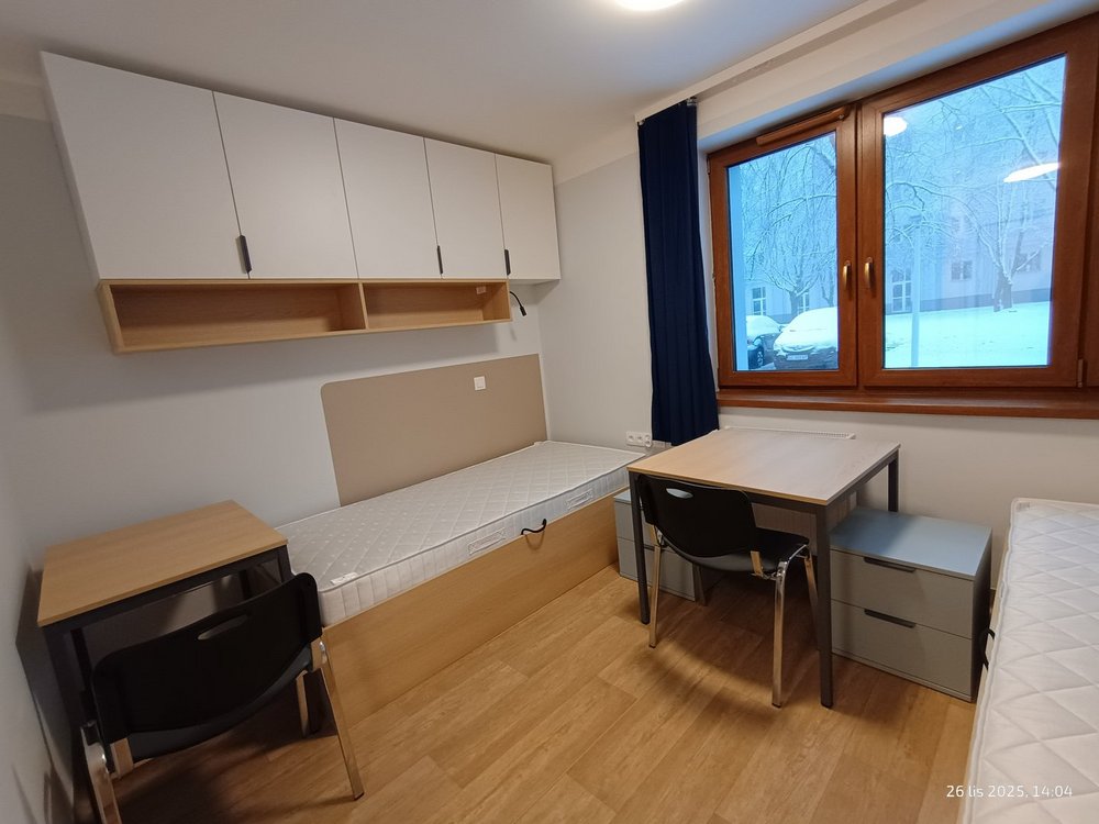 pokój 2 osobowy w 8 domu studenta