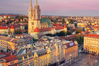 A decorative element: Zagreb in the late afternoon
