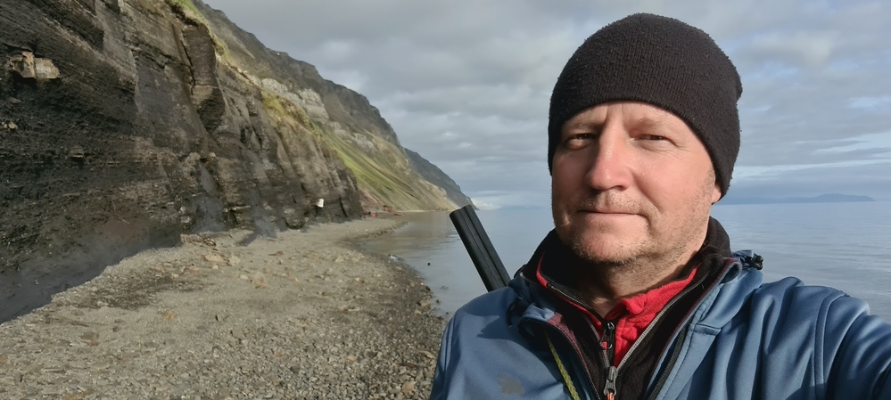 Professor Grabowski during a scientific expedition