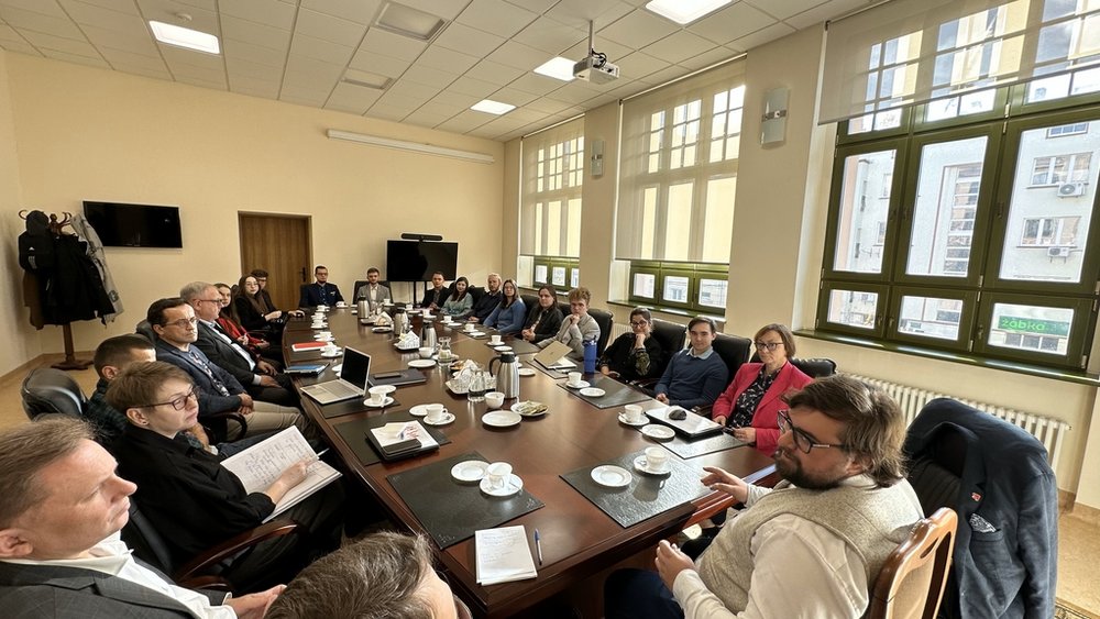 Uczestnicy spotkania URSS UŁ z kolegium rektorskim